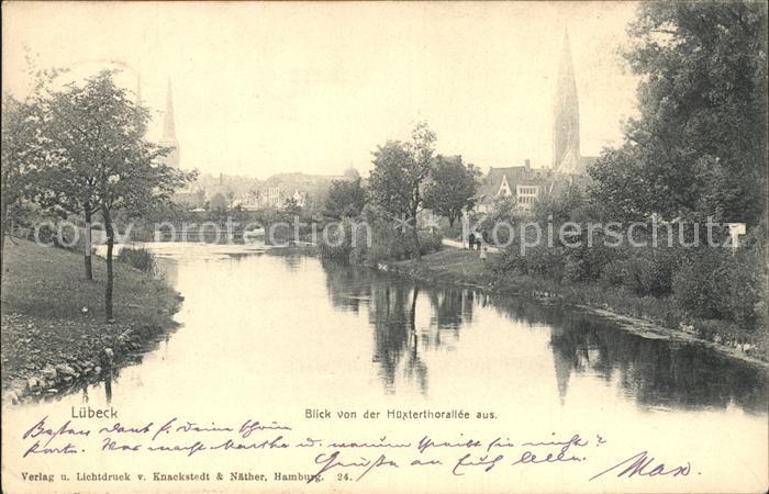 Luebeck Blick von der Huextertorallee
