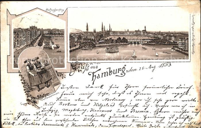 Hamburg Alter Jungfernsteg Vierlaenderinnen Trachten