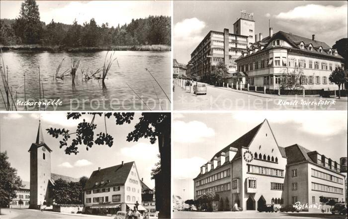 Schwenningen Neckar Neckarquelle Kienzle Uhrenfabrik Rathaus Kirche