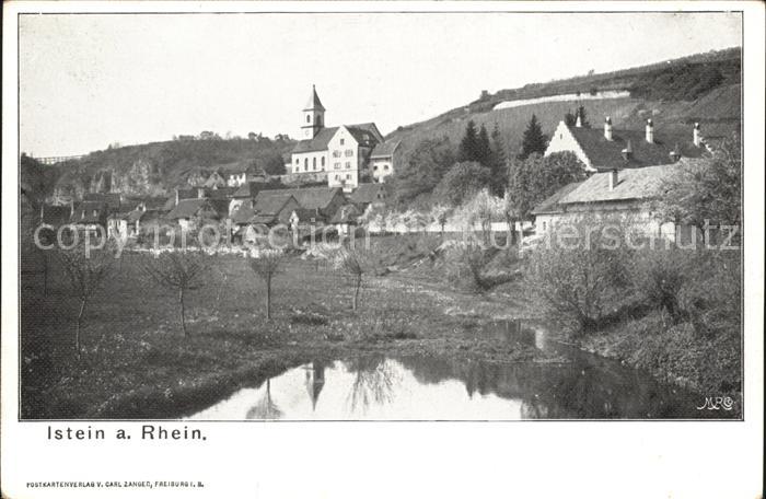 Istein Ortsansicht mit Kirche