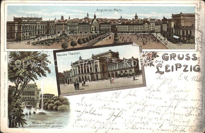 Leipzig Augustusplatz Neues Theater Schwanenteich