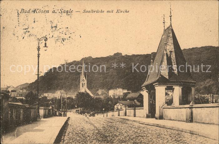 Bad Koesen Saalebruecke mit Kirche