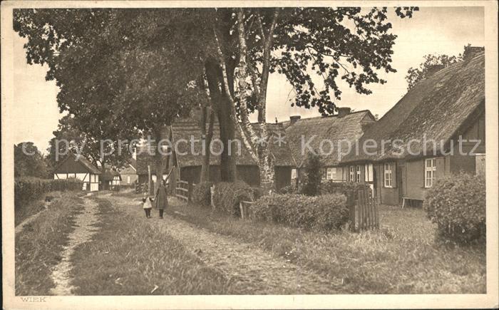 Wiek Ruegen Dorfpartie Reetdachhaeuser