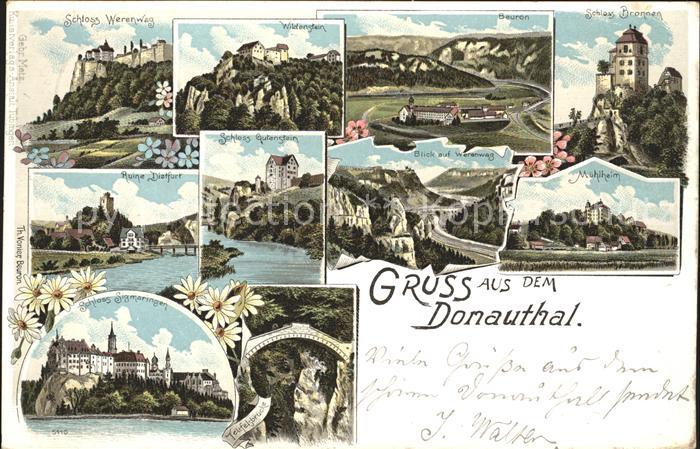 Sigmaringen Sehenswuerdigkeiten Donautal Schloesser Landschaft