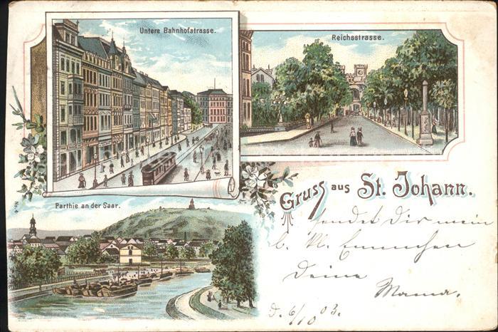St Johann Saarbruecken Bahnhofstrasse Reichsstrasse Partie an der Saar