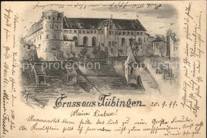Tuebingen Schloss Kuenstlerkarte