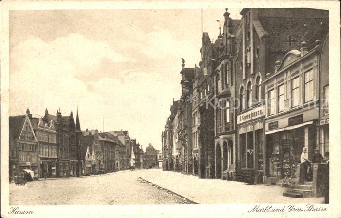 Husum Nordfriesland Markt und Gross Strasse