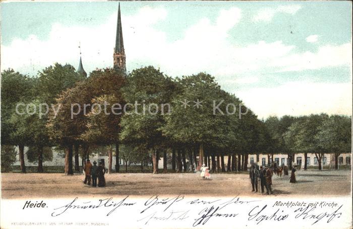 Heide Holstein Marktplatz mit Kirche