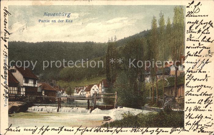 Neuenbuerg Enz Partie an der Enz Wehr