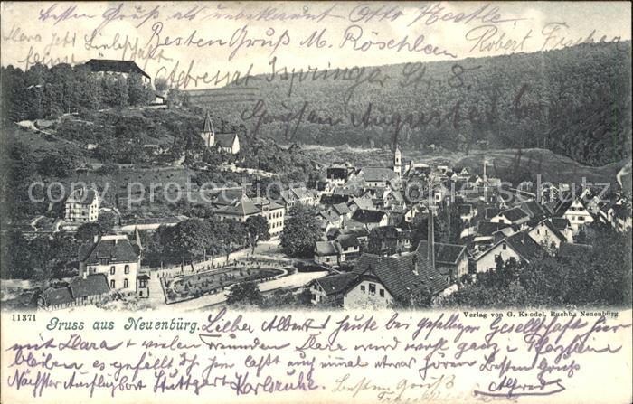 Neuenbuerg Enz Blick ueber die Stadt