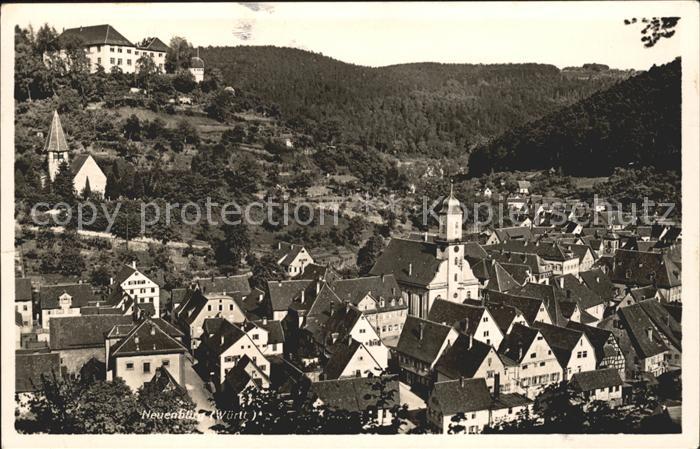 Neuenbuerg Enz Ortsansicht mit Kirche
