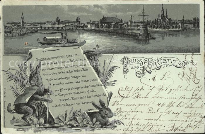 Konstanz Bodensee Hafen Dampfer Seehase Rheinwacht