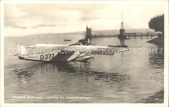 Konstanz Bodensee Landung Wasserflugzeug