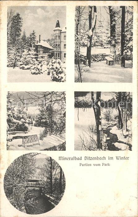 Bad Ditzenbach Partien im Park Winterimpressionen Mineralbad