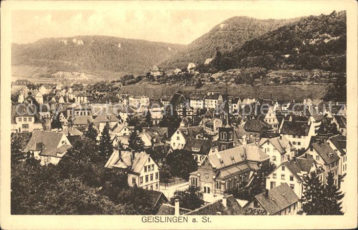 Geislingen Steige Ortsansicht mit Kirche