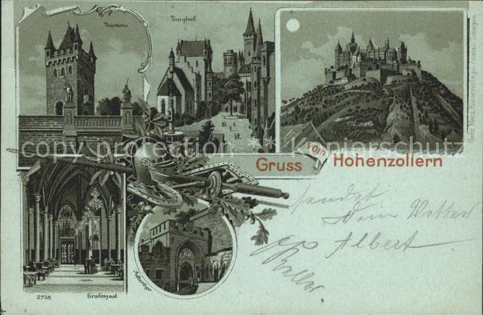 Hohenzollern Burg Torturm Burghof Grafensaal Adlertor Ritter Ruestung