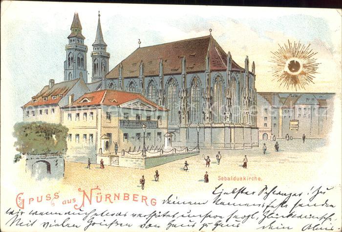 Nuernberg Sebalduskirche Deutsche Reichspost