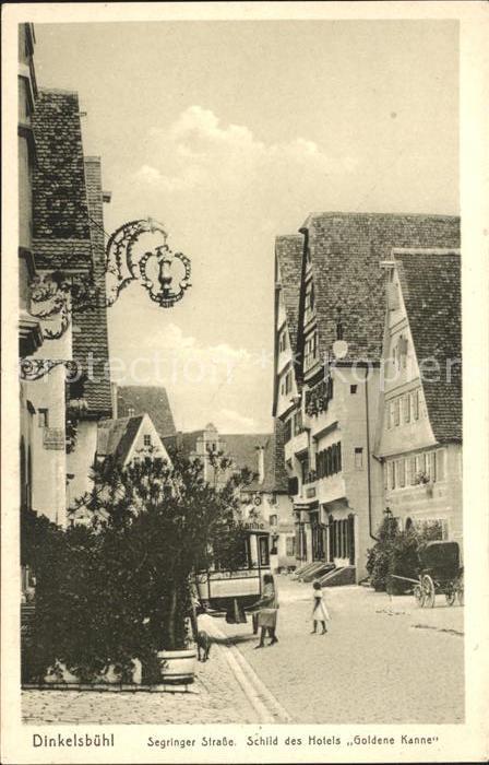 Dinkelsbuehl Segringer Strasse Schild Hotel Goldene Kanne