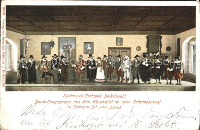 Dinkelsbuehl Kinderzech Festspiel Schrannensaal Stempel Offizielle Postkarte