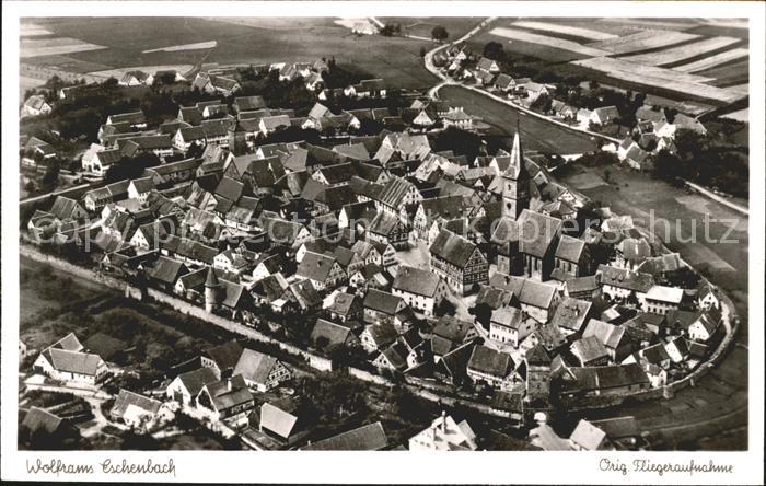 Wolframs-Eschenbach Fliegeraufnahme Geburtsstaette des Dichters Wolfram