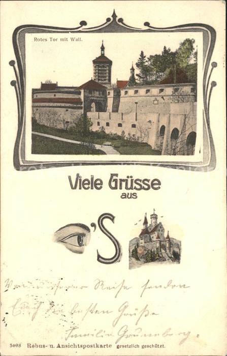 Augsburg Rotes Tor mit Wall