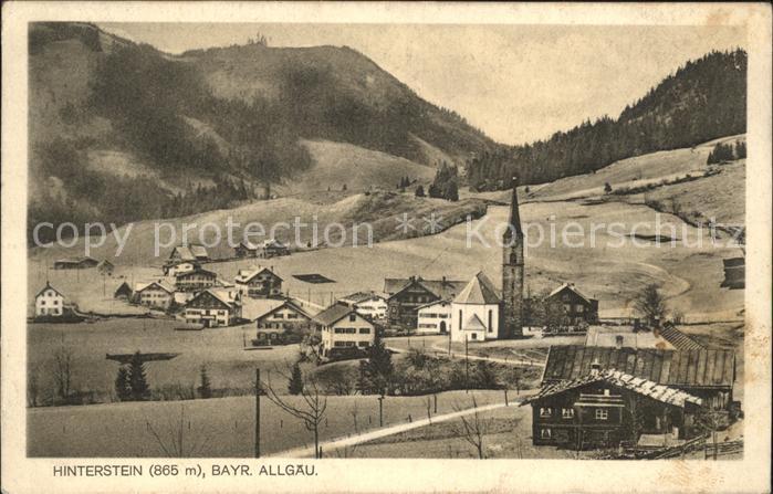 Hinterstein Bad Hindelang Ortsansicht mit Kirche Allgaeuer Alpen