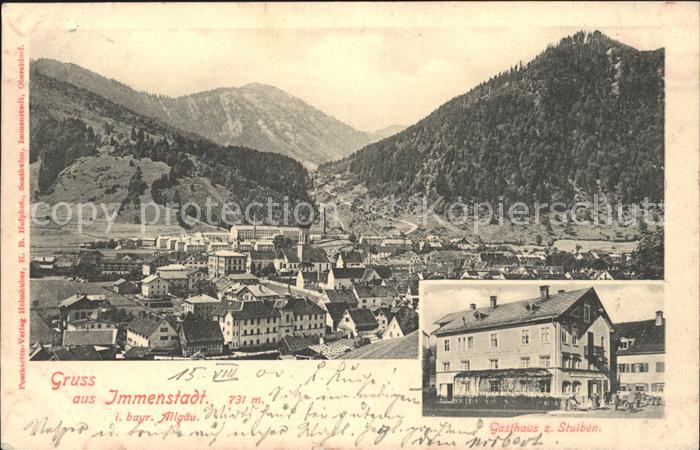 Immenstadt Allgaeu Gesamtansicht mit Alpen Gasthaus zum Stuiben