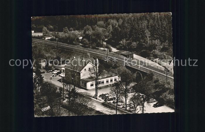 Ahelle Gasthaus Metzgerei Buschhaus Eisenbahn Fliegeraufnahme
