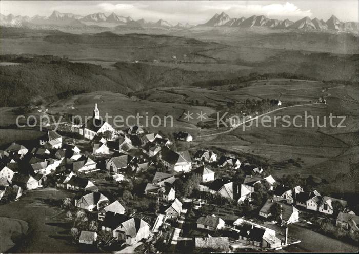 Goerwihl Hoehenluftkurort Albert Schweitzer Haus Alpenpanorama Fliegeraufnahme S