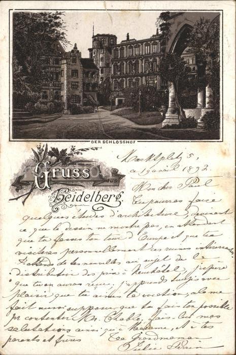 Heidelberg Neckar Schlosshof