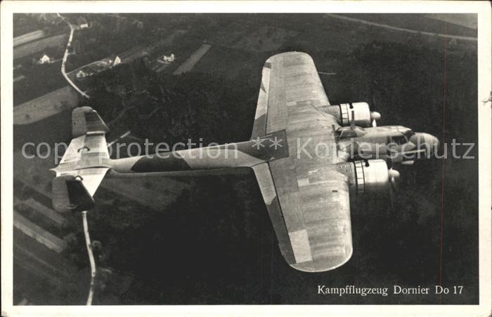 Flugzeuge WK2 Kampfflugzeug Dornier Do 17
