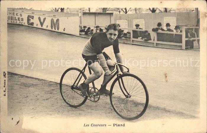 Radsport Bahnradsportler Charles Piard Fahrrad