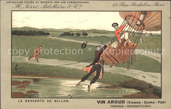 Heissluftballon La Descente de Ballon Vin Aroud