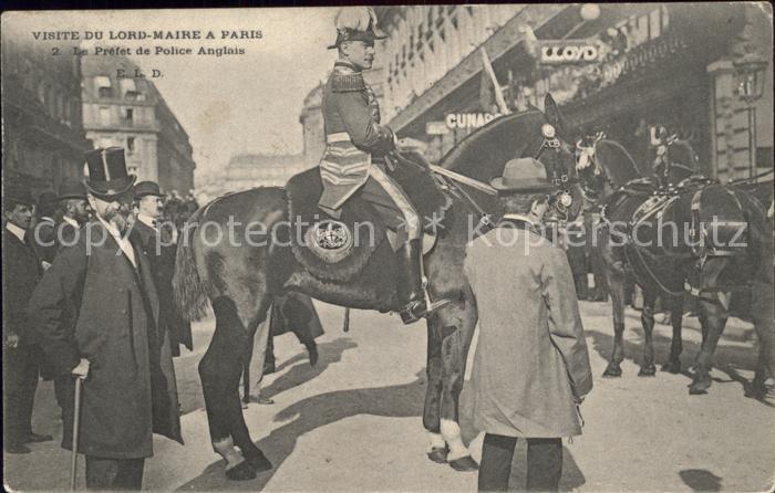 Polizei Pferd Besuch Lord-Mair Paris