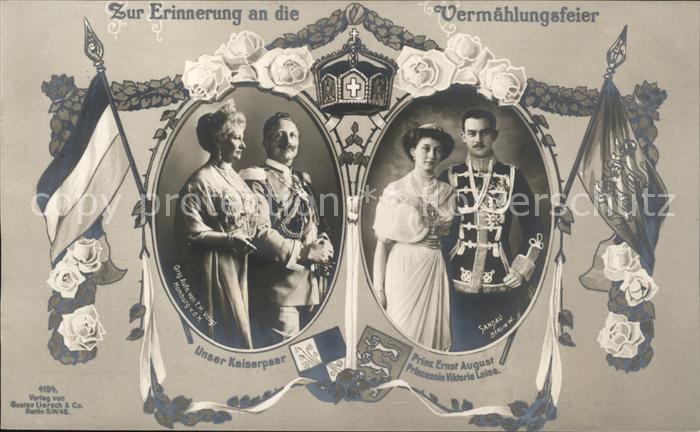 Wilhelm II Kaiserin Auguste Viktoria Prinz Ernst August Prinzessin Viktoria Luis