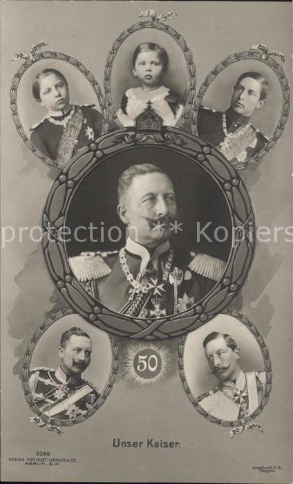 Wilhelm II 50. Geburtstag