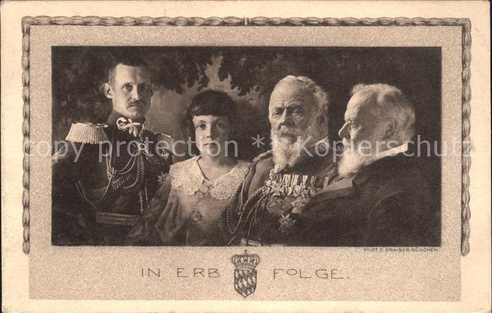 Adel Bayern Erbfolge Erbprinz Albrecht Kronprinz Rupprecht Koenig Ludwig III.