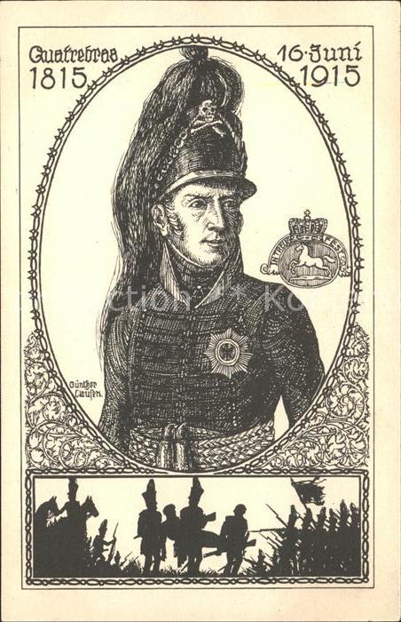 Adel Braunschweig Friedrich Wilhelm 100. Todestag Quatrebras Kriegshilfe