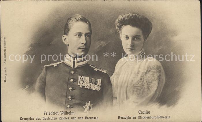 Adel Preussen Kronprinz Friedrich Wilhelm Cecilie
