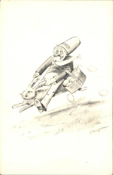 Zwerge Dwarfs Nains Hase Ostereier Kuenstlerkarte v. Schreitter