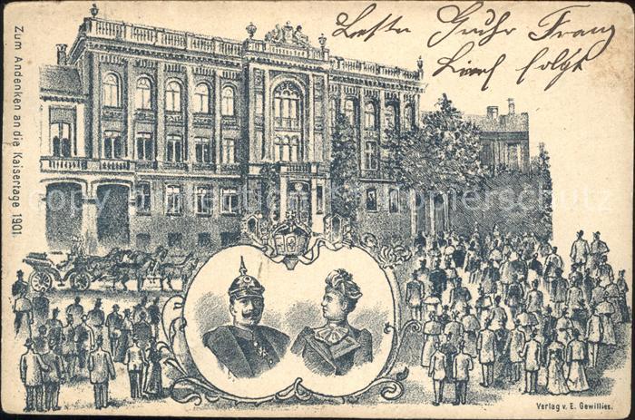 Wilhelm II Kaiserin Auguste Viktoria Andenken 1901