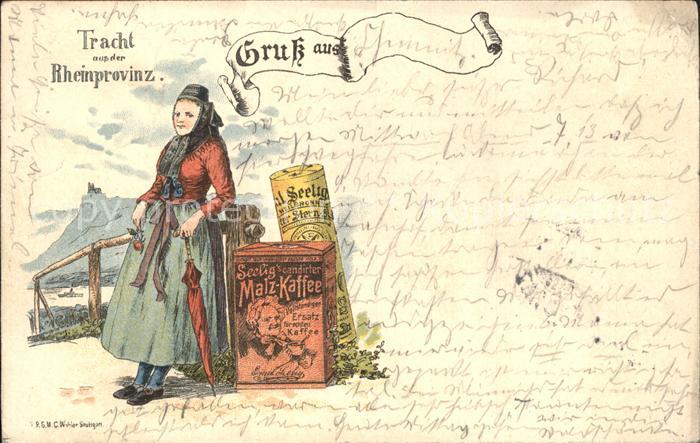 Trachten Rheinprovinz Werbung Seelig Malz-Kaffee