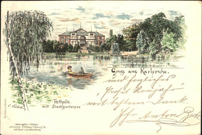 Liebich C. Karlsruhe Festhalle Stadtgartensee