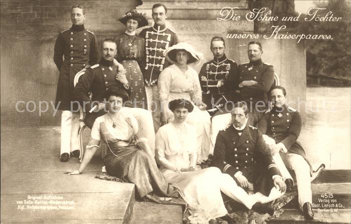 Adel Preussen Soehne und Toechter Kaiserpaar