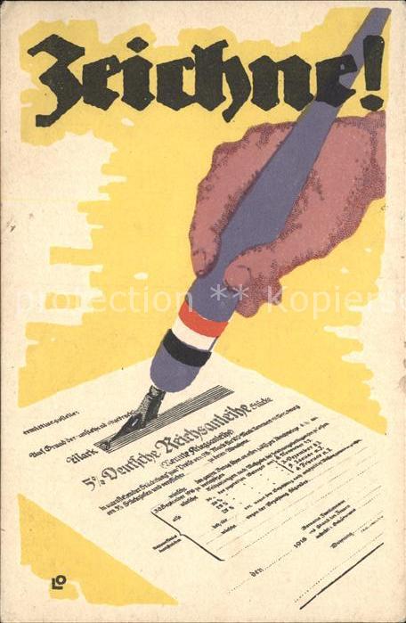 Politik Propaganda Deutsche Reichsanleihe Füller Schwarz-W