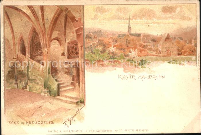Schmohl P. Kloster Maulbronn Ecke im Kreuzgang