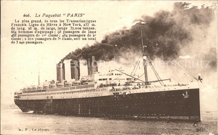 Dampfer Oceanliner Paris