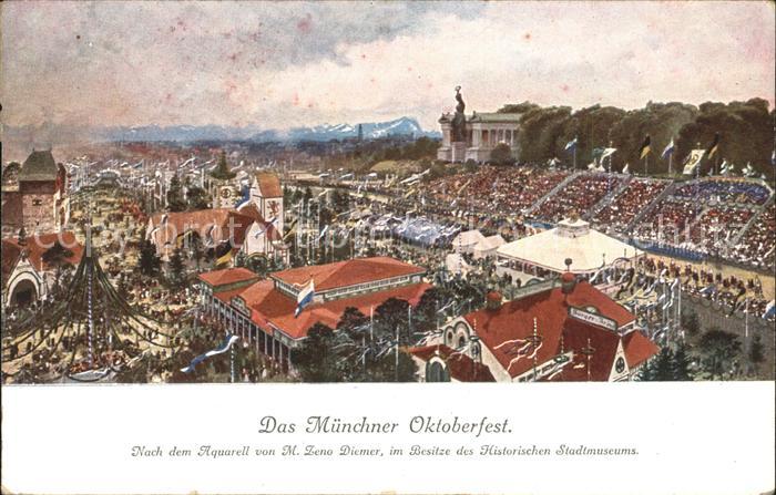 Oktoberfest Jubiläum München Aquarell M. Zeno Dieme