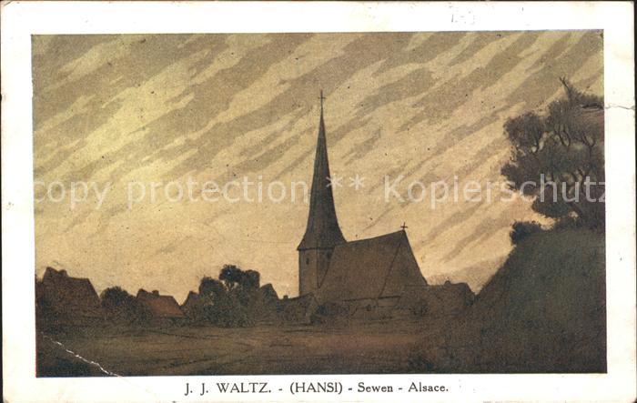 Hansi Waltz J J Sewen Alsace Kirche Nr. 181
