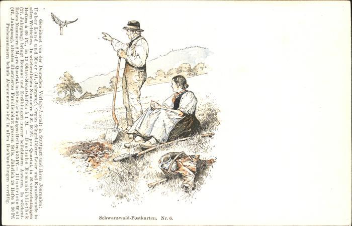 Landwirtschaft Schwarzwald-Postkarte Nr. 6 Schaufel St